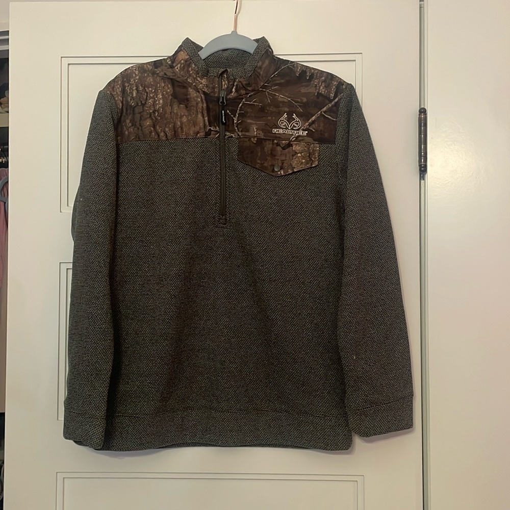 Realtree quarter zip camo shirt size Small mens